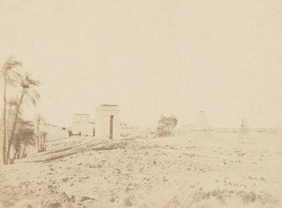 (Templo y palmeras, vista de las ruinas, Karnak) de John Beasly Greene